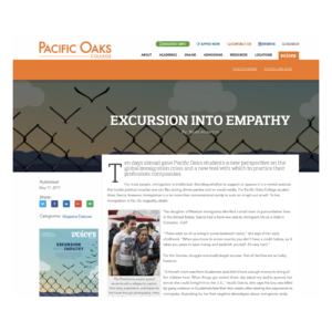 Pacific Oaks College: "Excursion into Empathy"