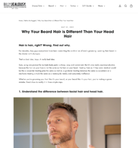 Billy Jealousy: "Why Your Beard Hair is Different Than Your Head Hair"