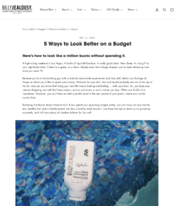 Billy Jealousy: "5 Ways to Look Better on a Budget"